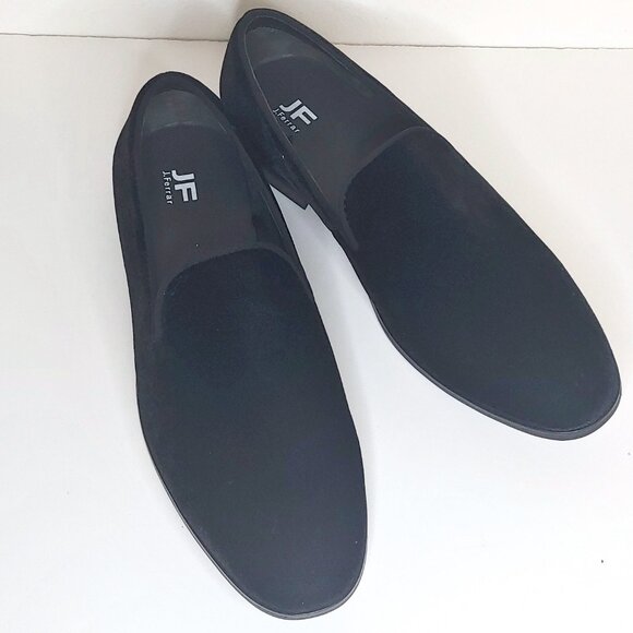 JF J. FERRAR Black Velvet Slip-On Loafers Bogart Dress Shoes Men’s Size 7M. NEW - Picture 2 of 5
